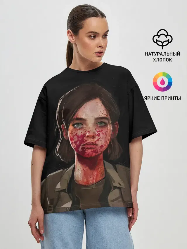 Женская футболка оверсайз