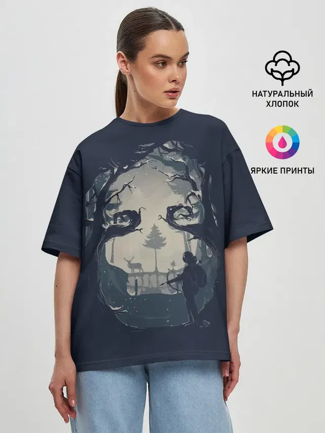 Женская футболка оверсайз