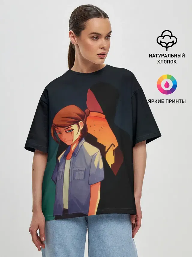 Женская футболка оверсайз