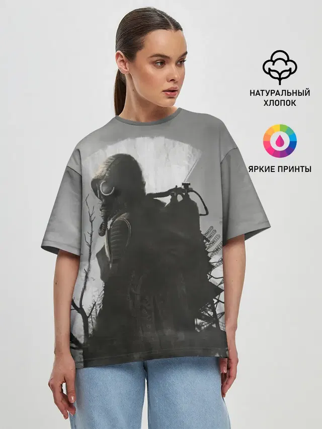 Женская футболка оверсайз
