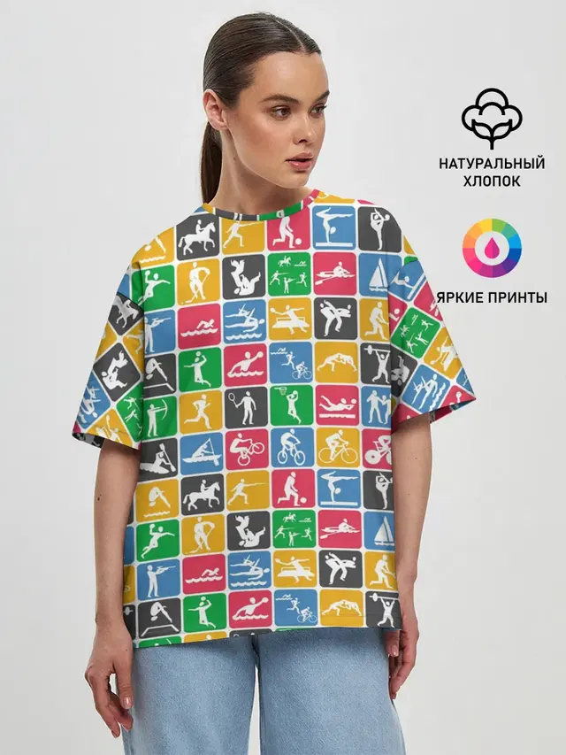 Женская футболка оверсайз