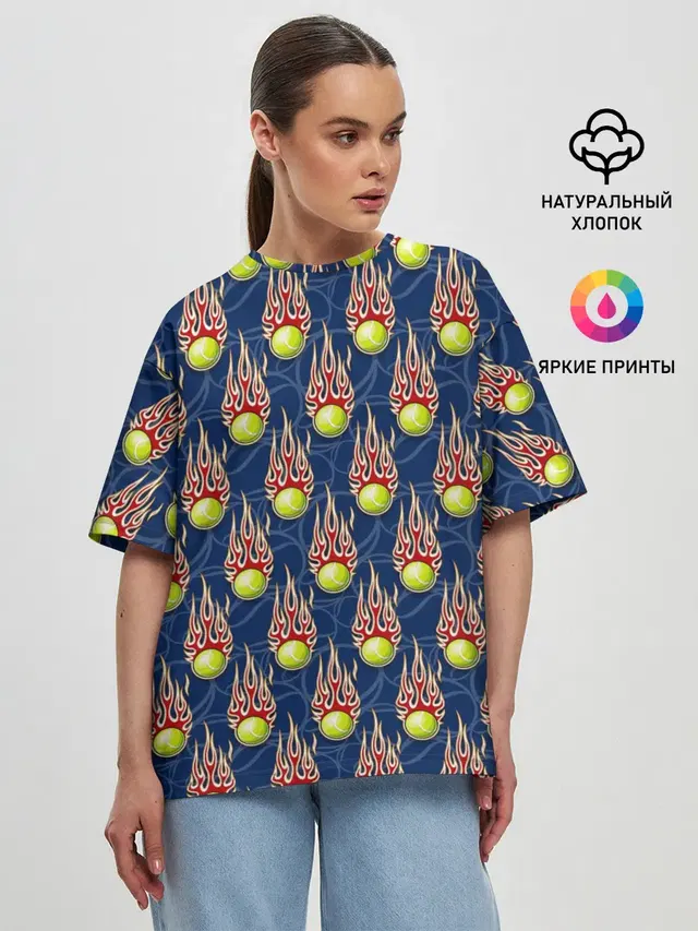 Женская футболка оверсайз