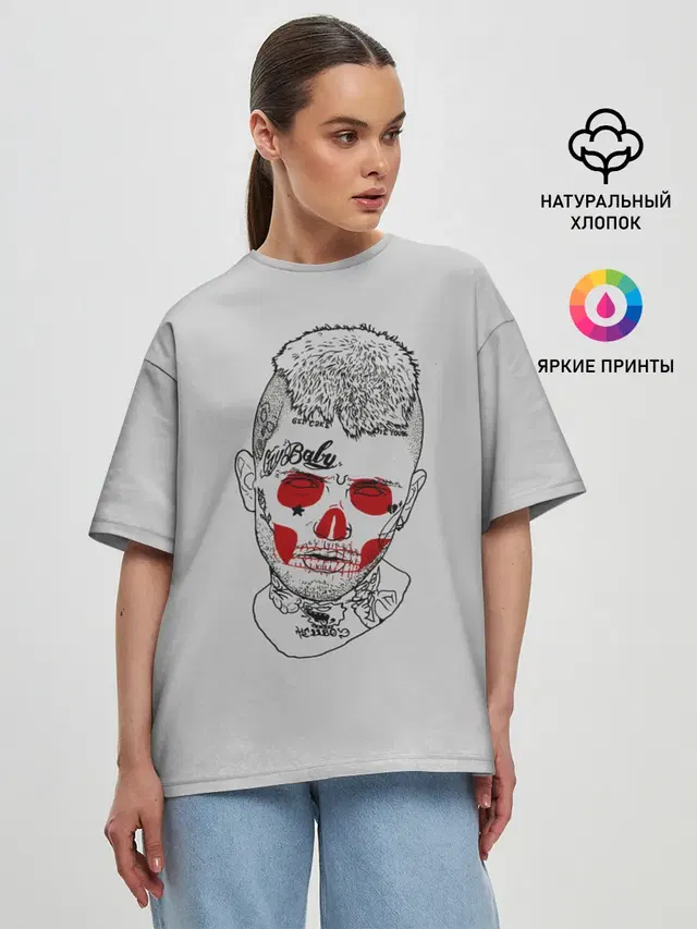 Женская футболка оверсайз