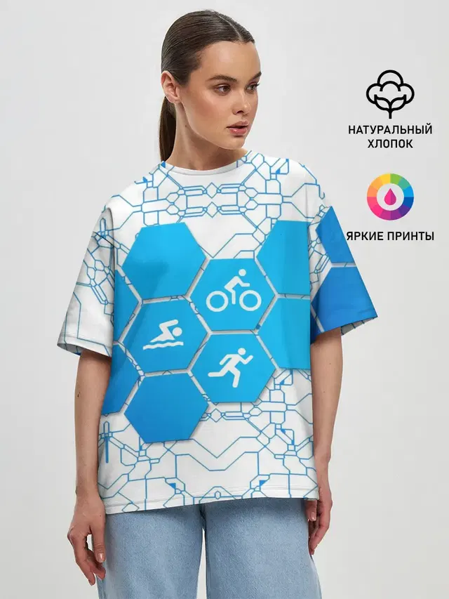 Женская футболка оверсайз