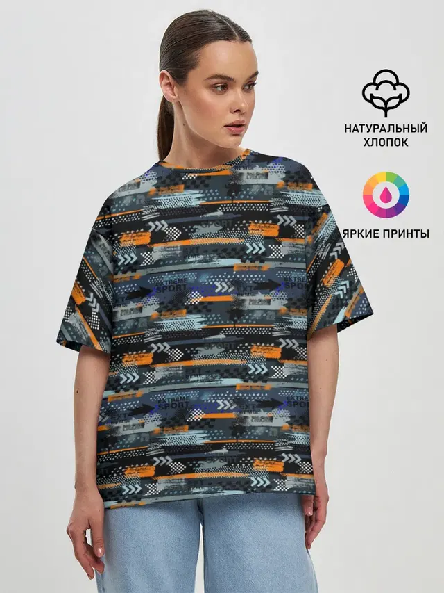 Женская футболка оверсайз