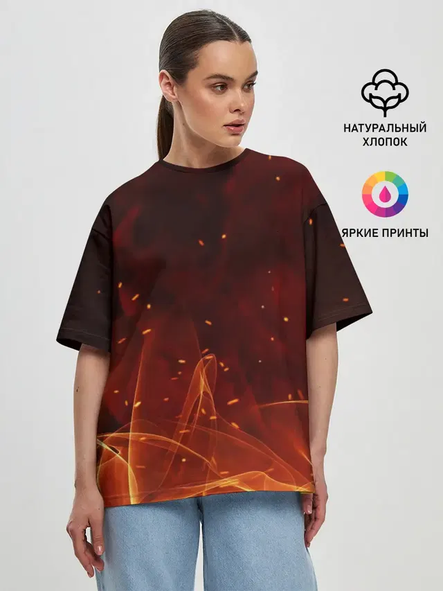 Женская футболка оверсайз