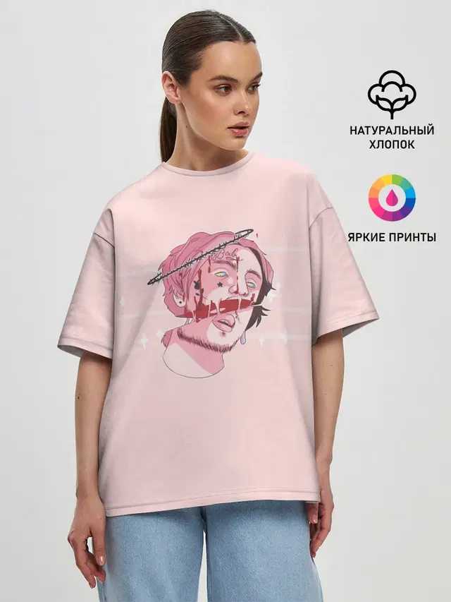 Женская футболка оверсайз