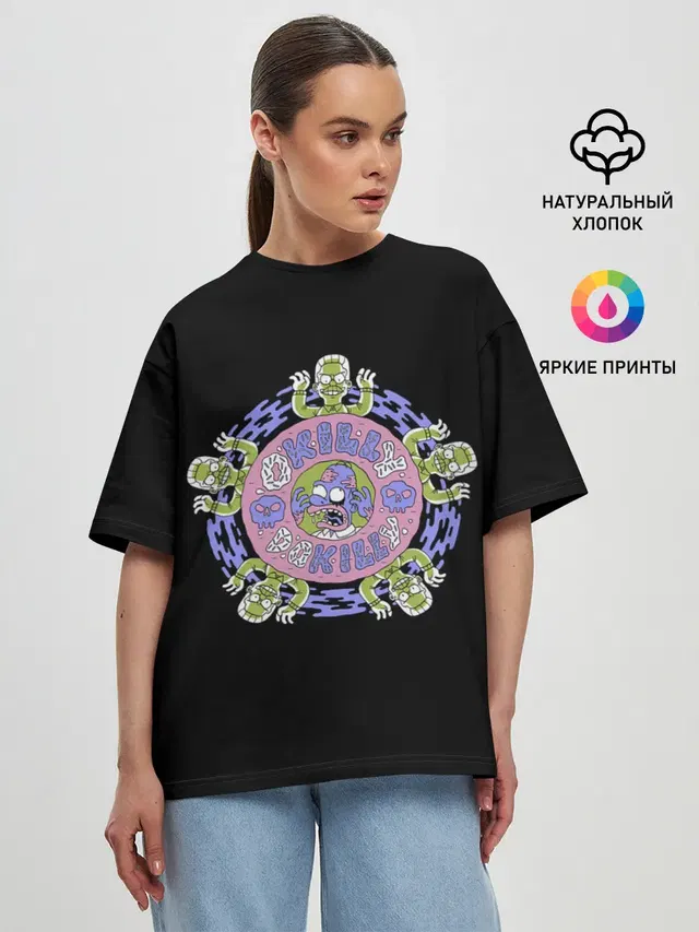 Женская футболка оверсайз