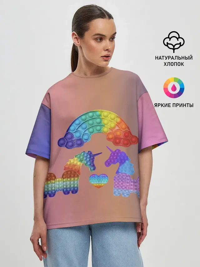 Женская футболка оверсайз