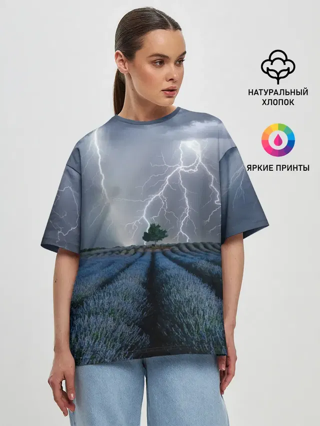 Женская футболка оверсайз