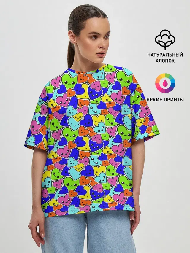 Женская футболка оверсайз