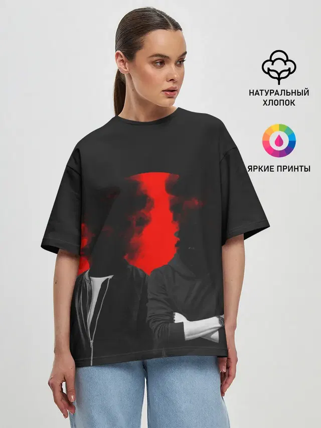 Женская футболка оверсайз