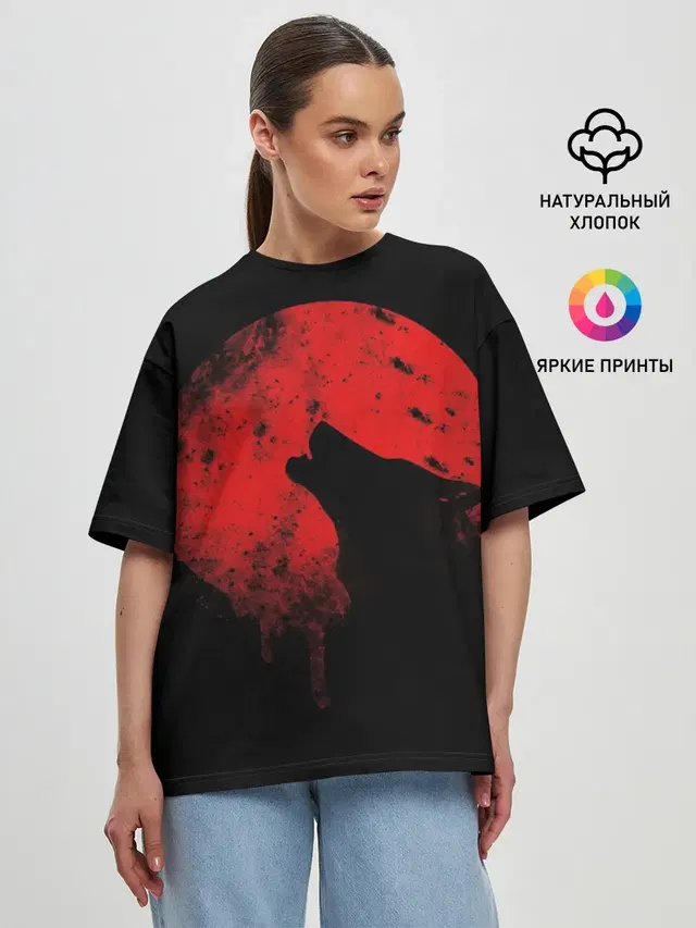 Женская футболка оверсайз
