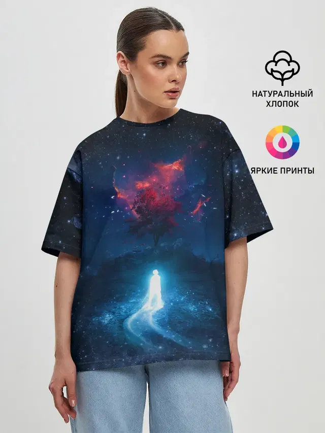 Женская футболка оверсайз