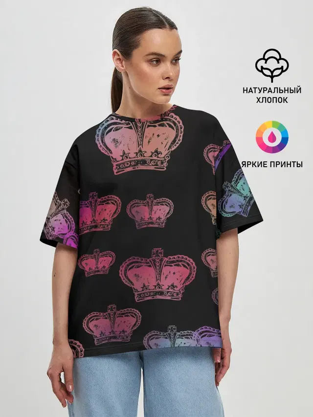 Женская футболка оверсайз
