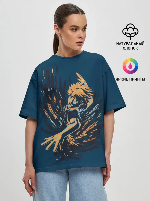 Женская футболка оверсайз