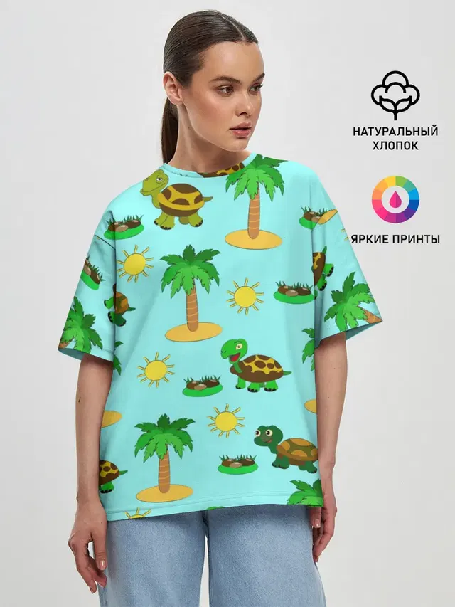 Женская футболка оверсайз