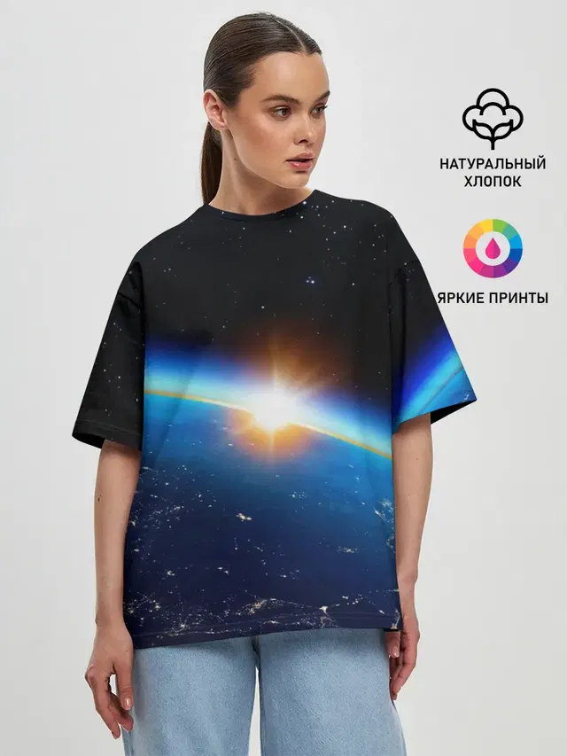 Женская футболка оверсайз