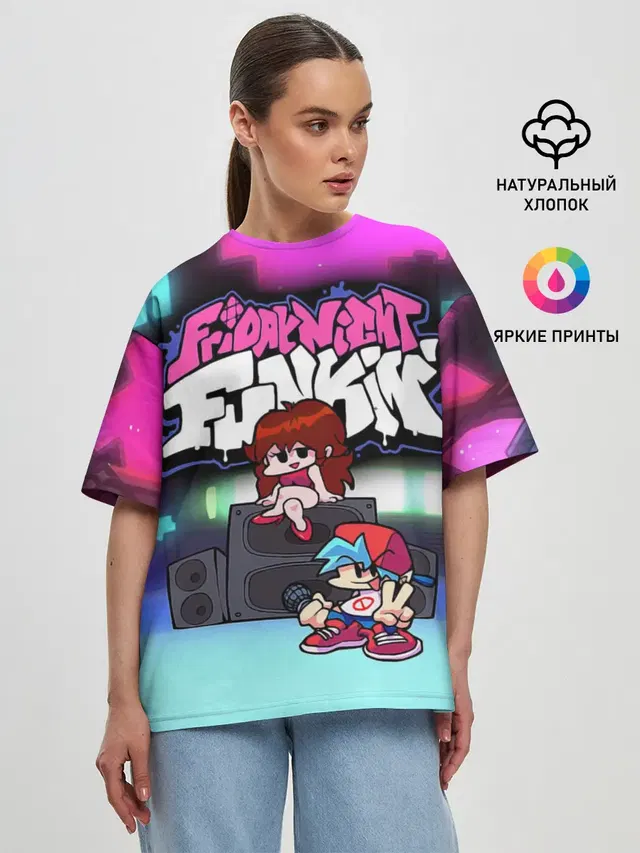 Женская футболка оверсайз