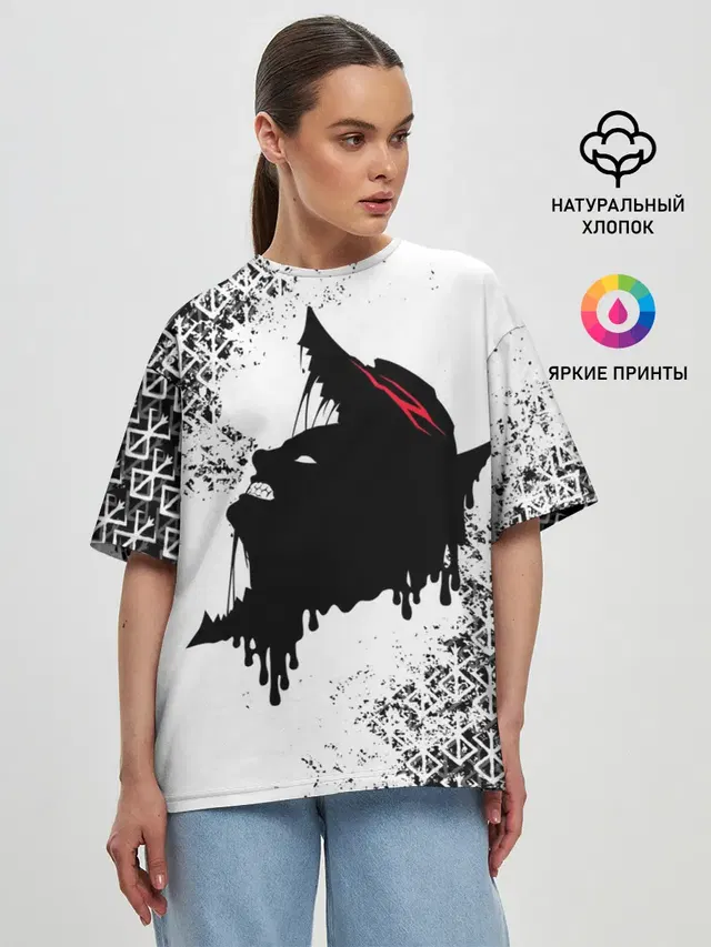 Женская футболка оверсайз