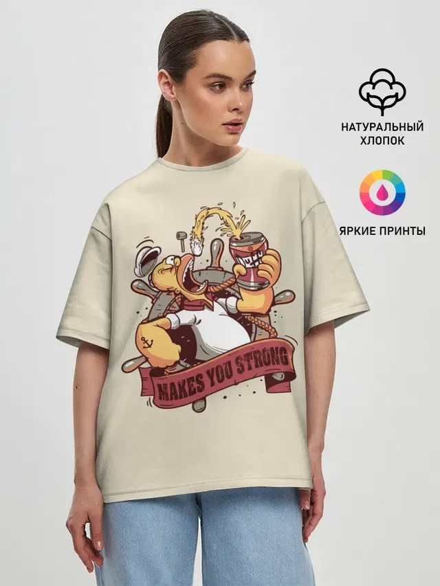 Женская футболка оверсайз
