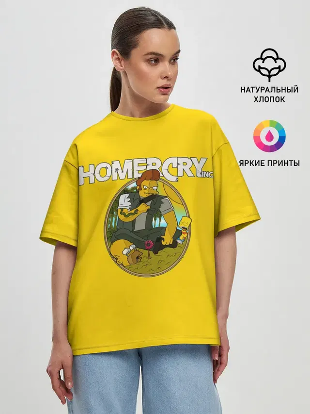 Женская футболка оверсайз