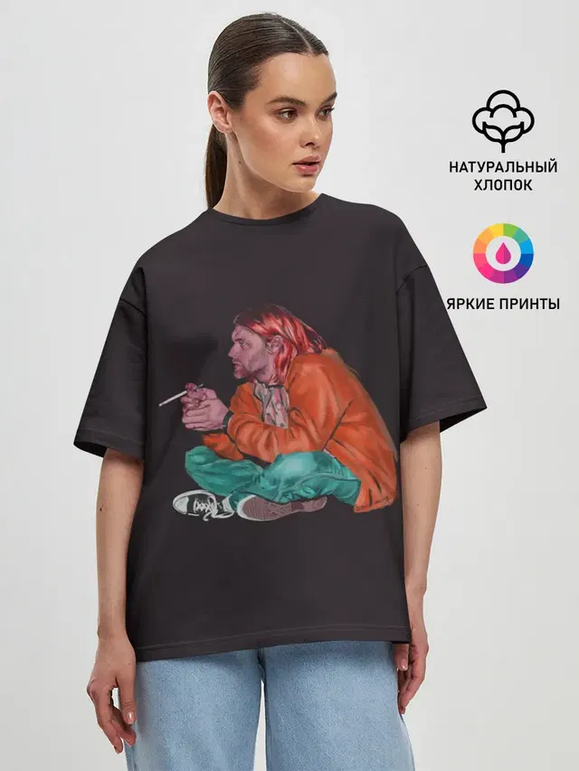 Женская футболка оверсайз
