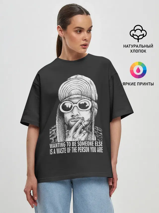 Женская футболка оверсайз