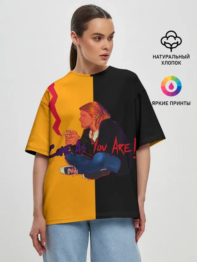 Женская футболка оверсайз