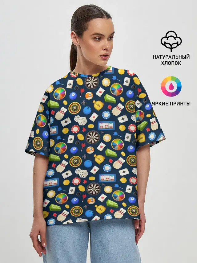 Женская футболка оверсайз