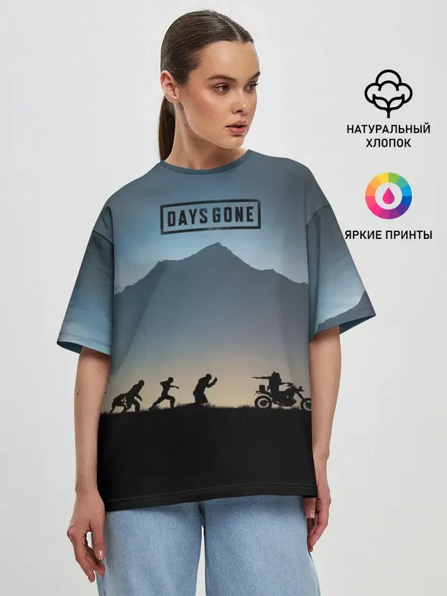 Женская футболка оверсайз