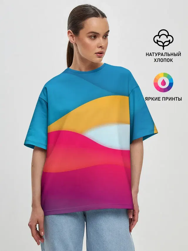 Женская футболка оверсайз