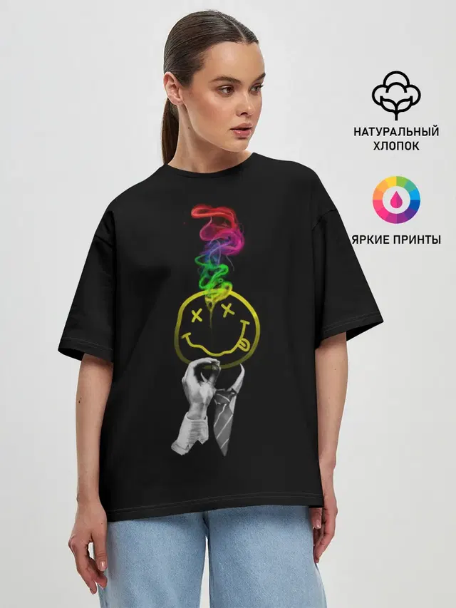 Женская футболка оверсайз