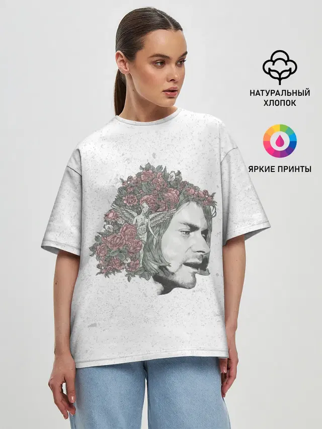 Женская футболка оверсайз