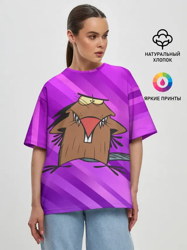 Женская футболка оверсайз