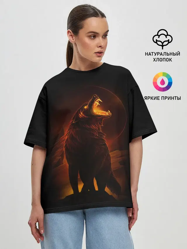 Женская футболка оверсайз
