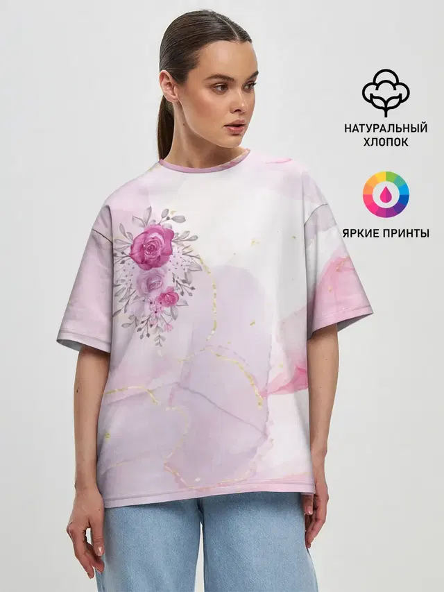 Женская футболка оверсайз