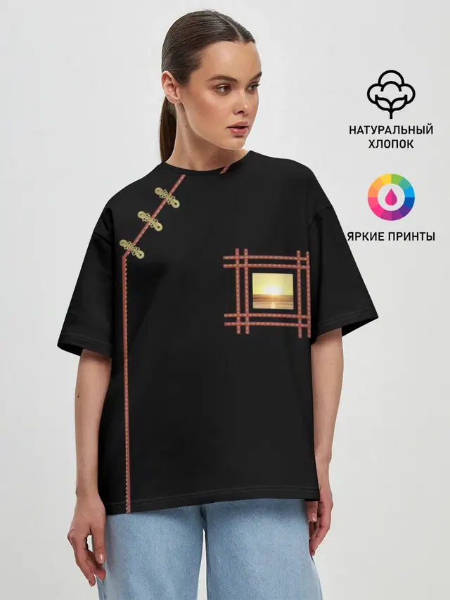 Женская футболка оверсайз