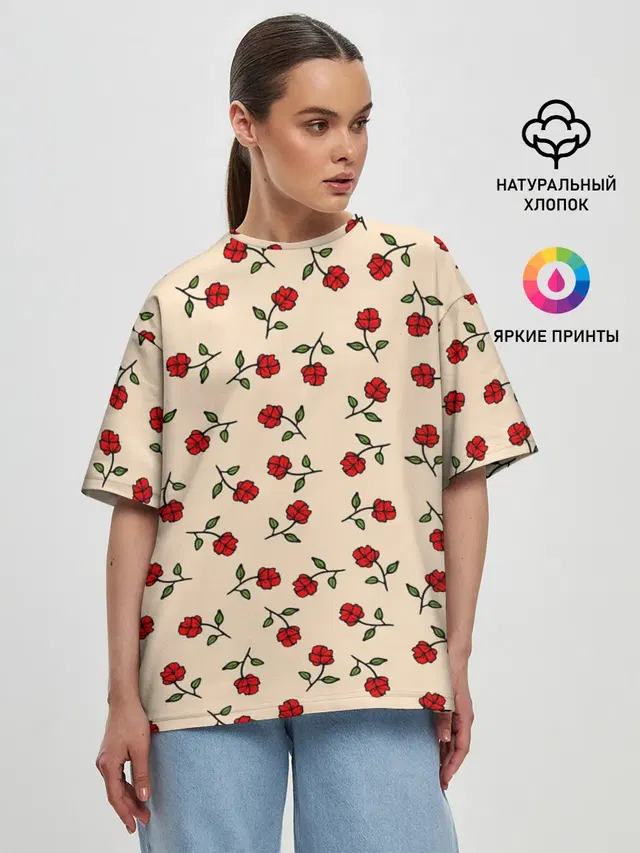 Женская футболка оверсайз
