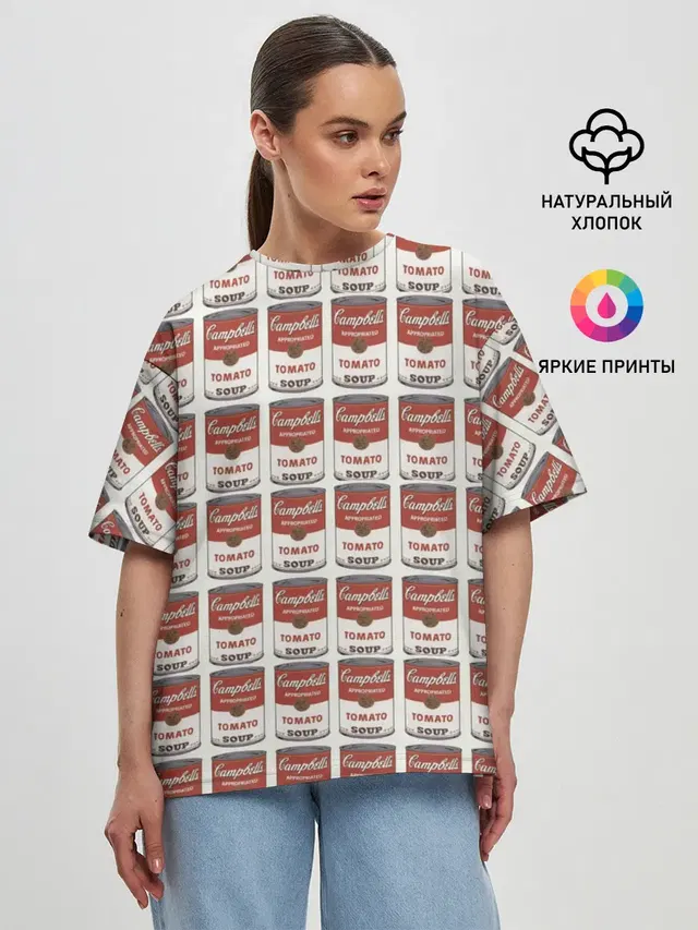 Женская футболка оверсайз