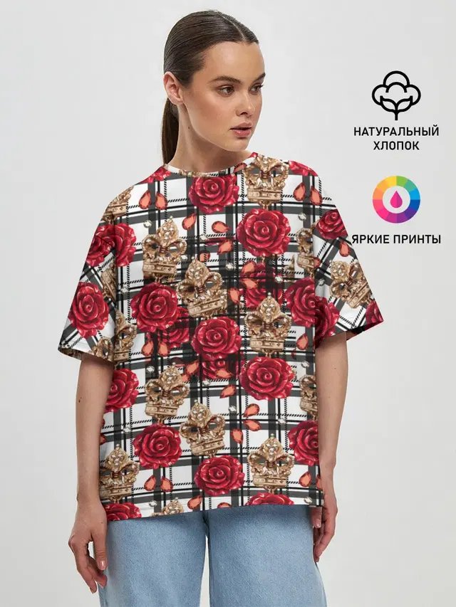 Розы в клеточку