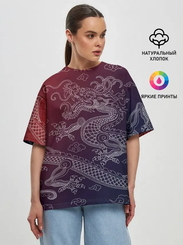 Женская футболка оверсайз