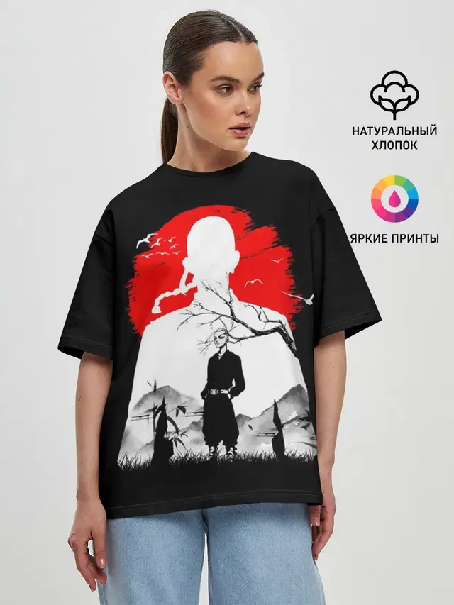 Женская футболка оверсайз
