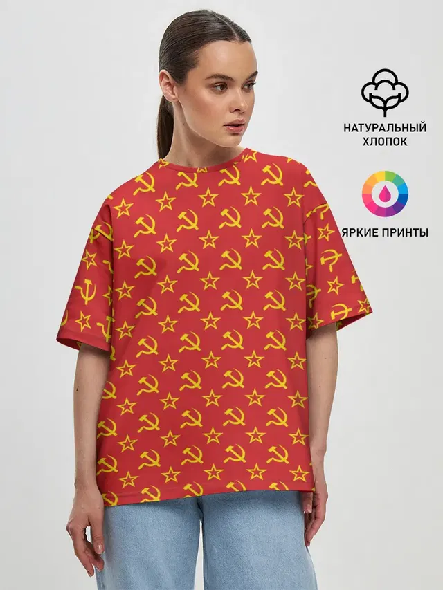 Женская футболка оверсайз