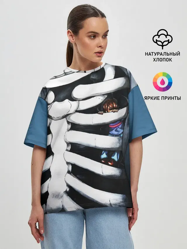 Женская футболка оверсайз