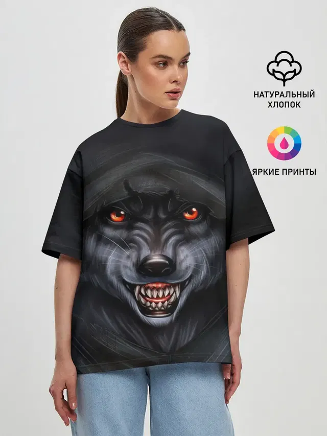 Женская футболка оверсайз