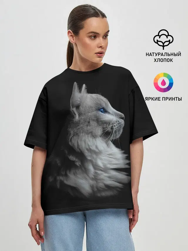 Женская футболка оверсайз