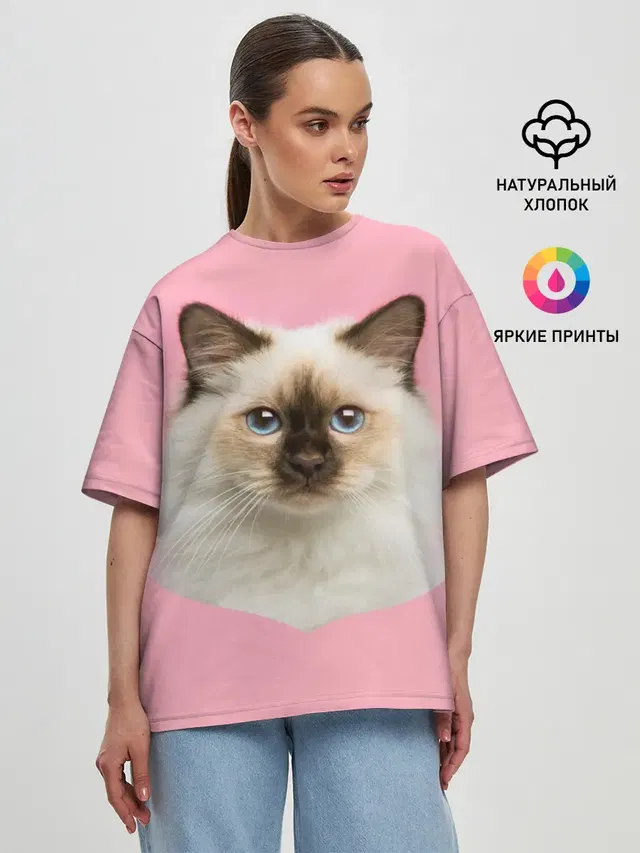 Женская футболка оверсайз