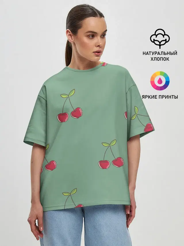 Женская футболка оверсайз