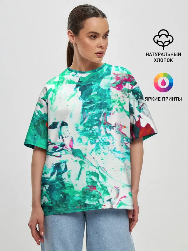Женская футболка оверсайз